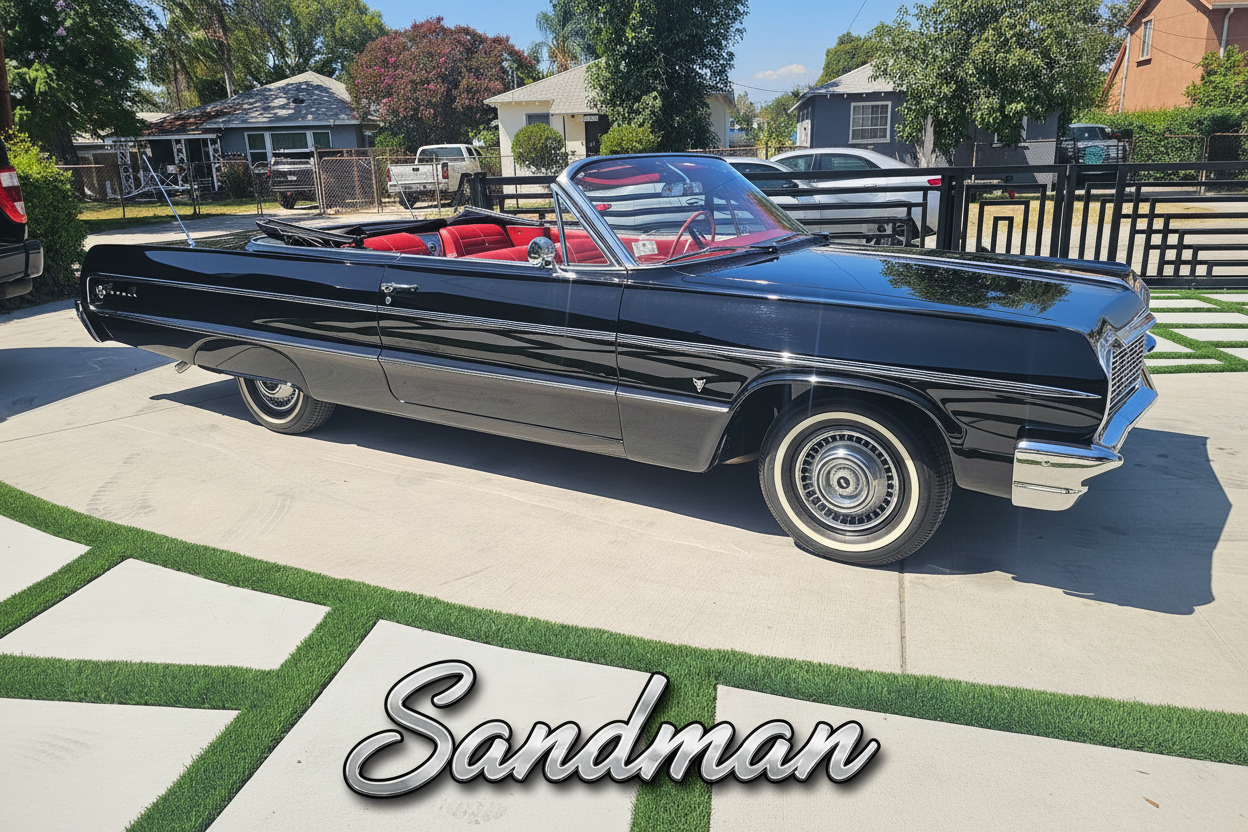 Sandman Chrome Text on Classic Impala